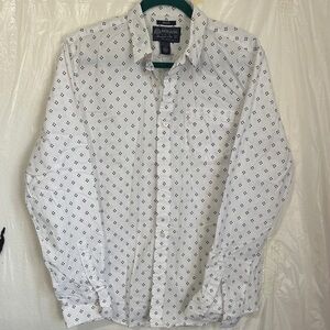 American Rag White and Blue Patterned Shirt